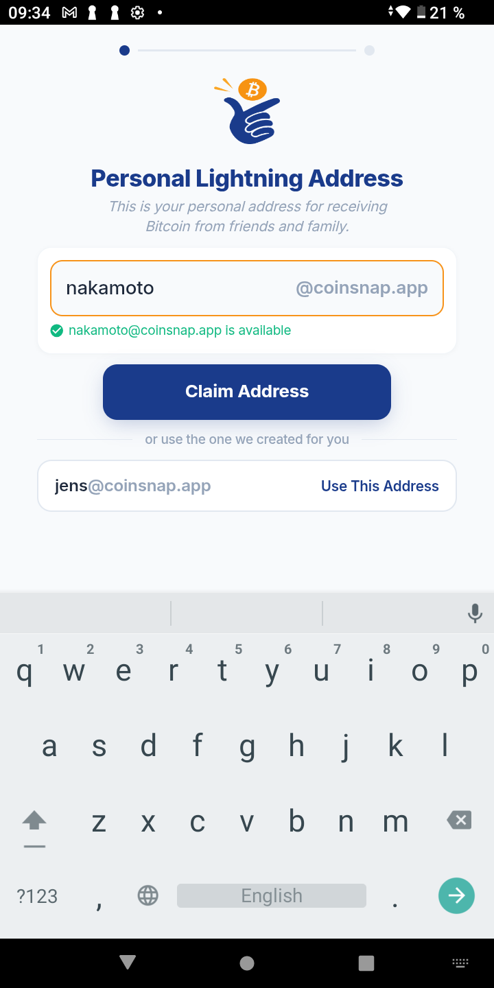 Setting up a personal Lightning address