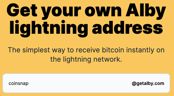 alby lightning address