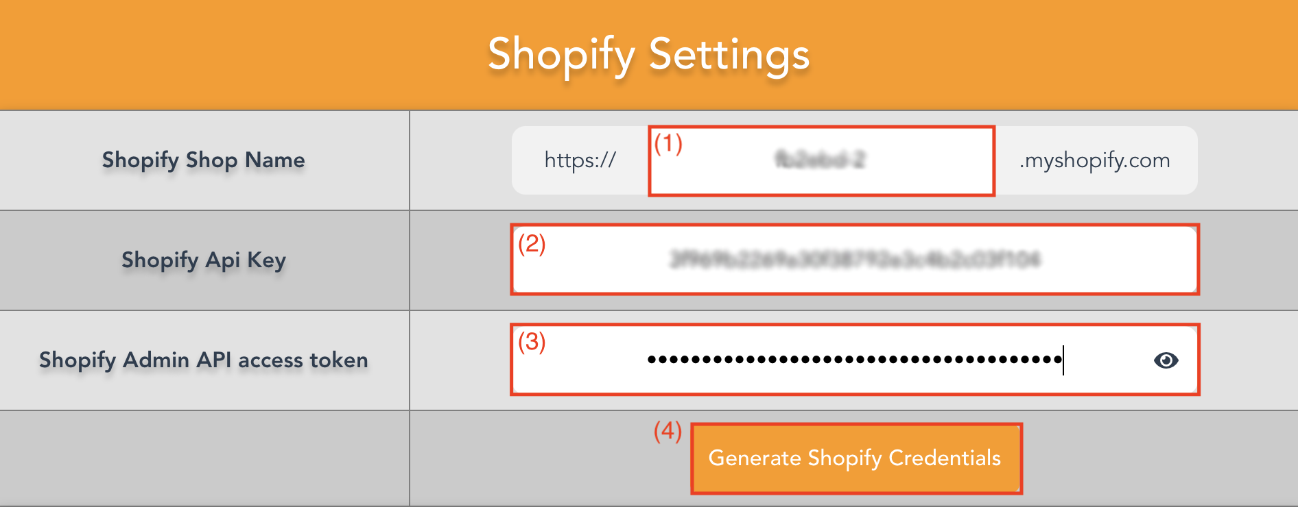 Coinsnap Shopify Store Settings