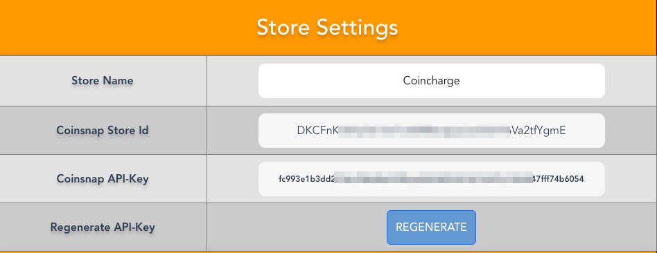 coinsnap store ID