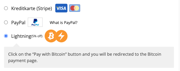 accept Lightning payments