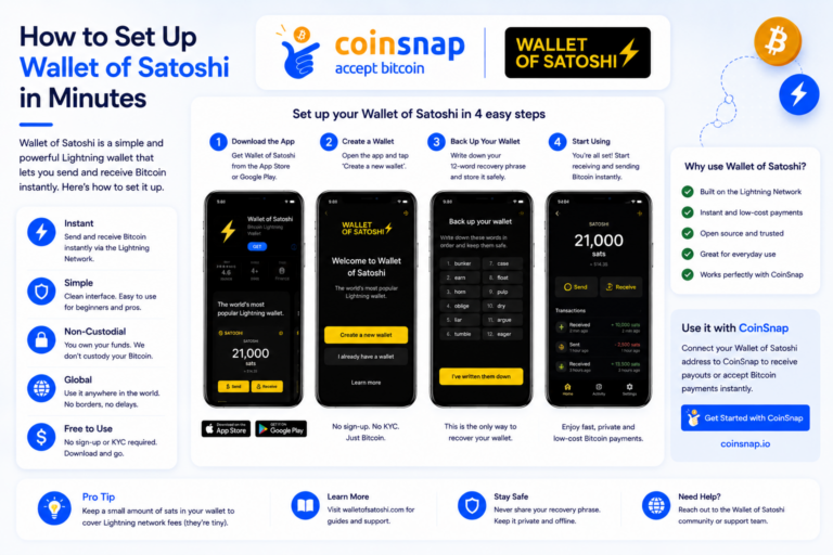 How to Set Up Wallet of Satoshi and Receive Bitcoin Instantly