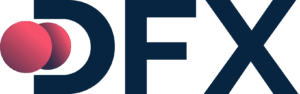 DFX-Logo Bitcoin zu Euro mit DFX