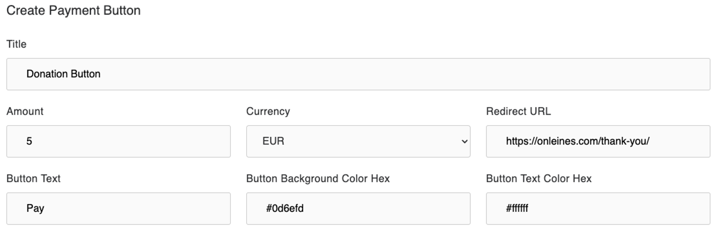 Payment-Button Settings