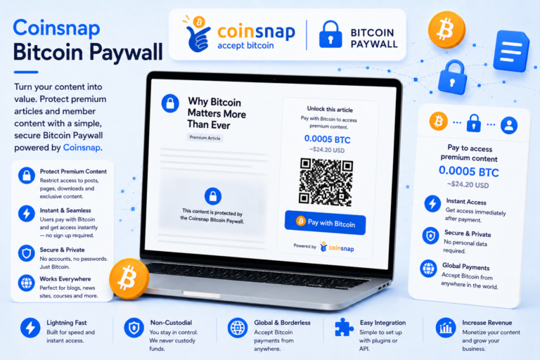 Coinsnap Bitcoin Paywall
