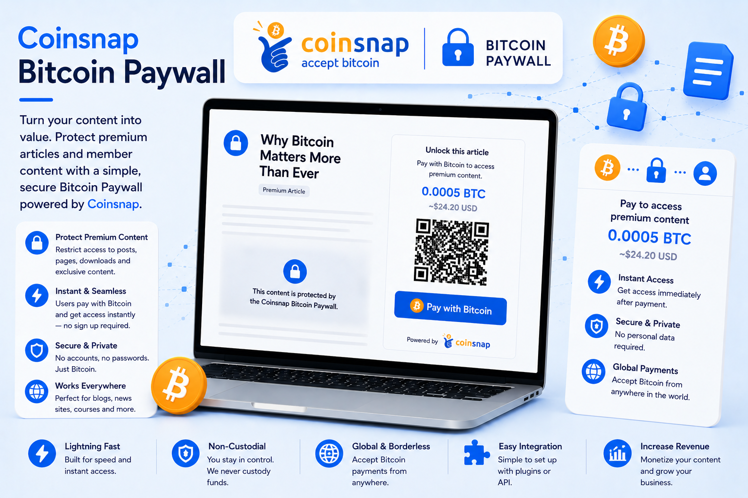 Coinsnap Bitcoin Paywall