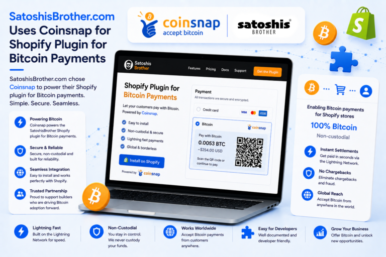 SatoshisBROTHER.com uses Coinsnap