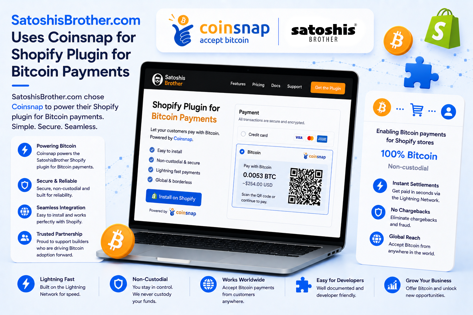 SatoshisBROTHER.com uses Coinsnap