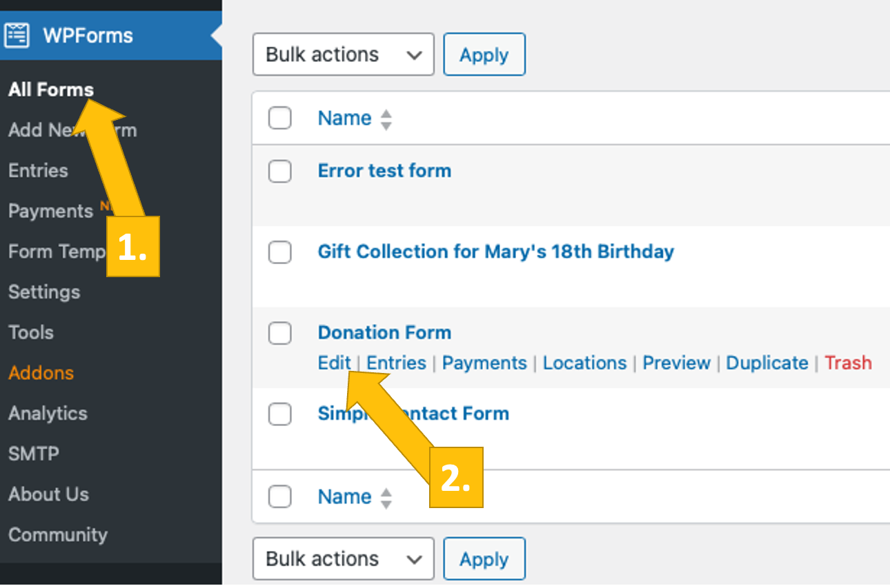 open-form-in-wpforms Open WPForms form