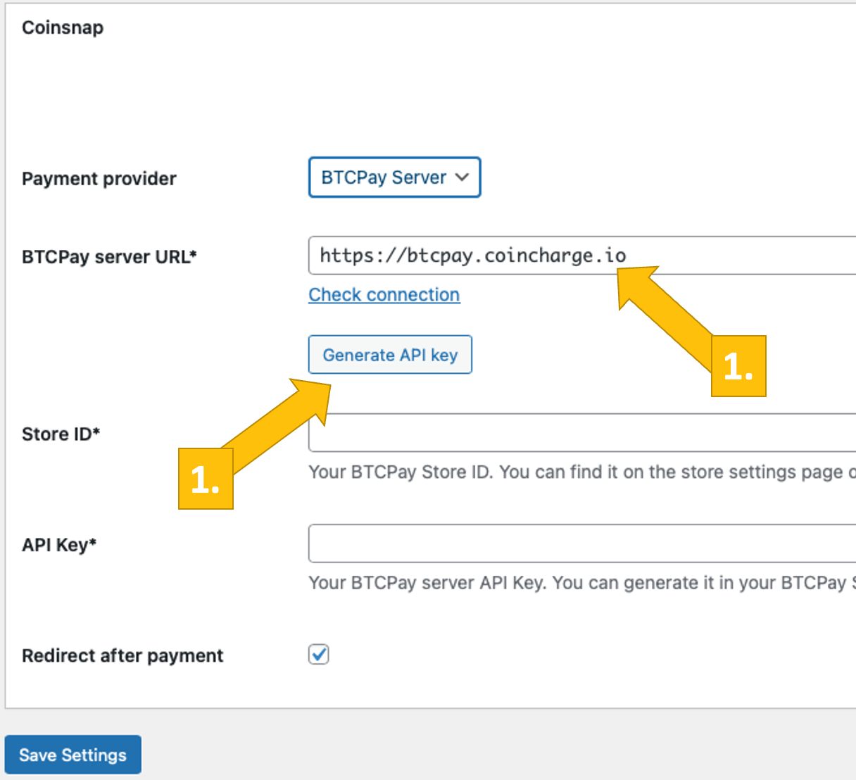 start-btcpay-server-wizard Starting Coinsnap's BTCPay Server wizard