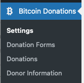 Coinsnap Bitcoin Donation in WordPress