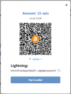 pay-to-vote Pay to vote with Coinsnap Bitcoin Voting