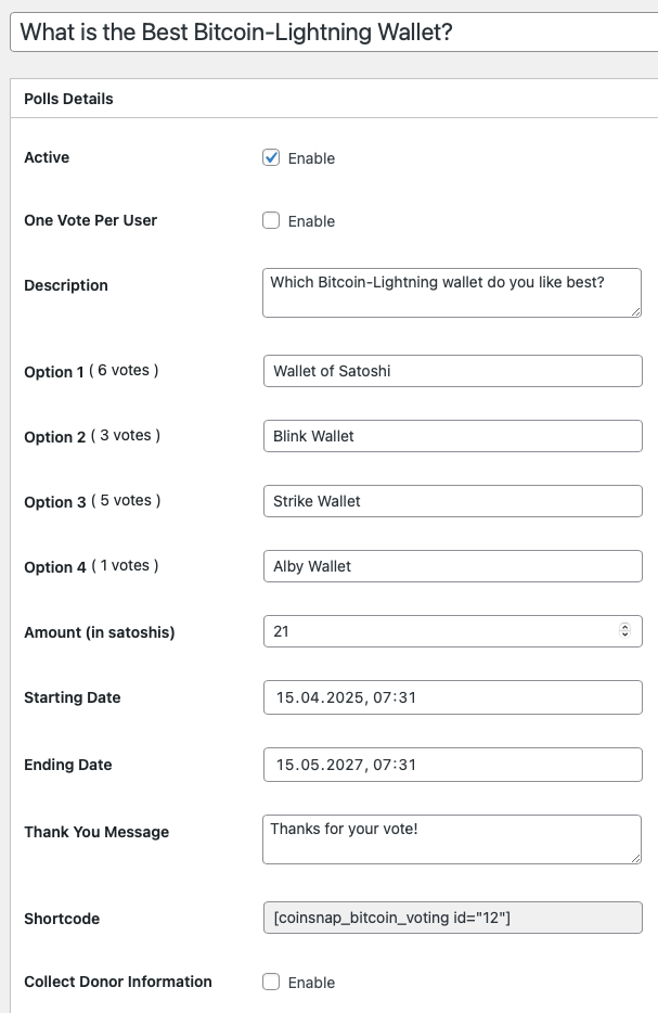 configure-bitcoin-voting Configure a poll in Coinsnap Bitcoin Voting