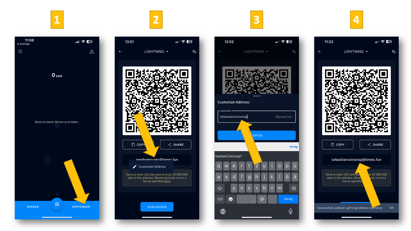 eigene-lightning-adresse-in-misty-breez-einrichten Individuelle Lightning-Adresse in der Misty Brteez Wallet einrichten