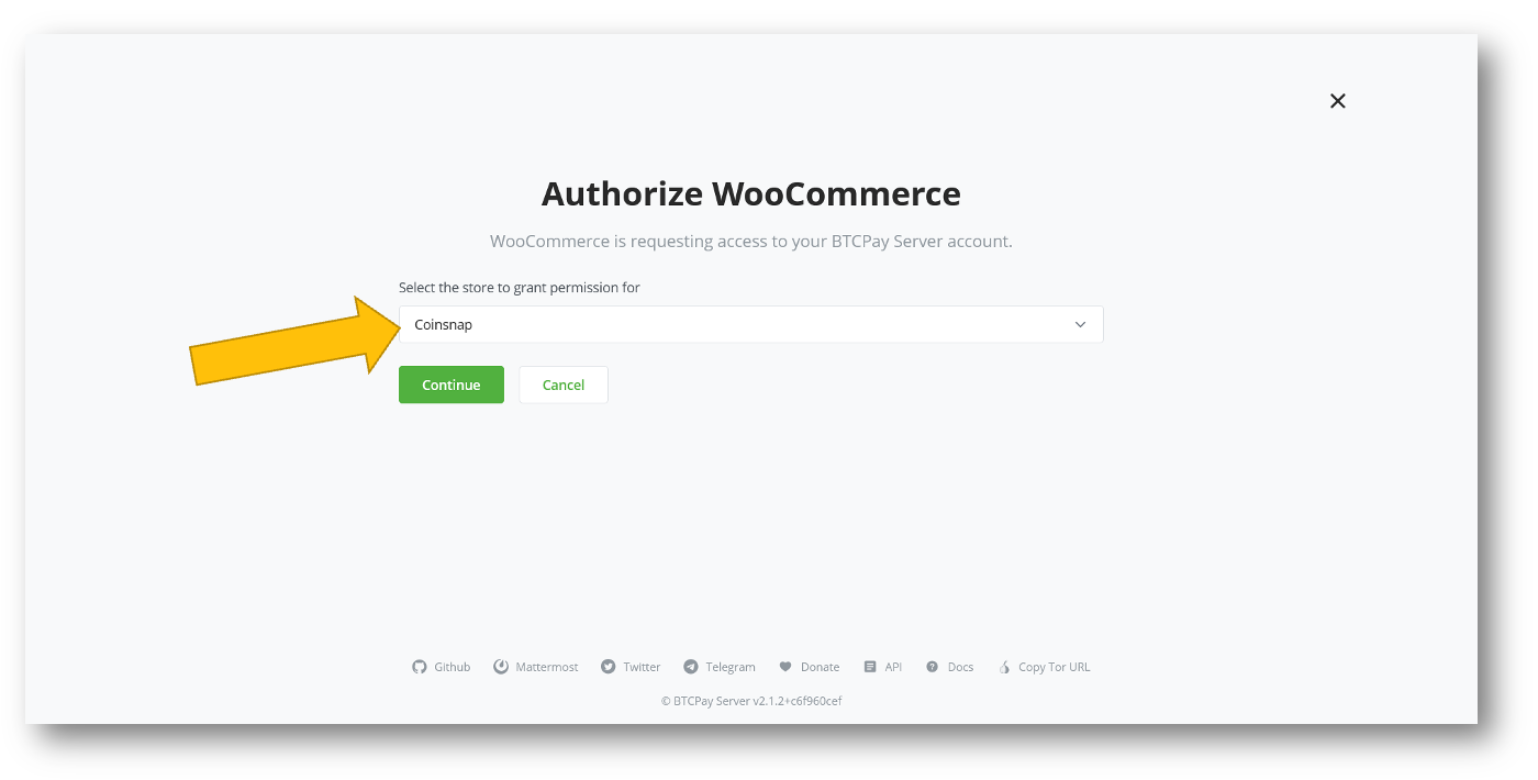 authorize-coinsnap-in-btcpay-server Autorize Coinsnap on your BTCPay Server