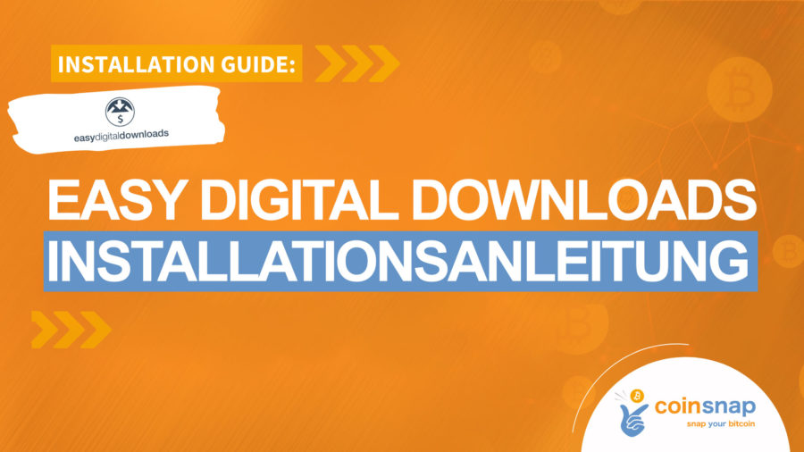Coinsnap Easy Digital Downloads Plugin INstallationsanleitung