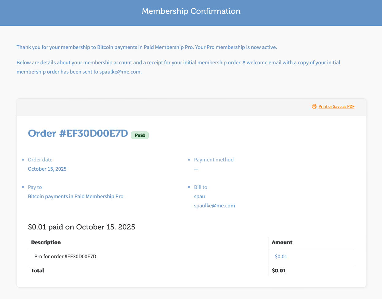 new-membership-confirmation-for-bitcoin-purchase New membership confirmation page for Bitcoin membership purchases