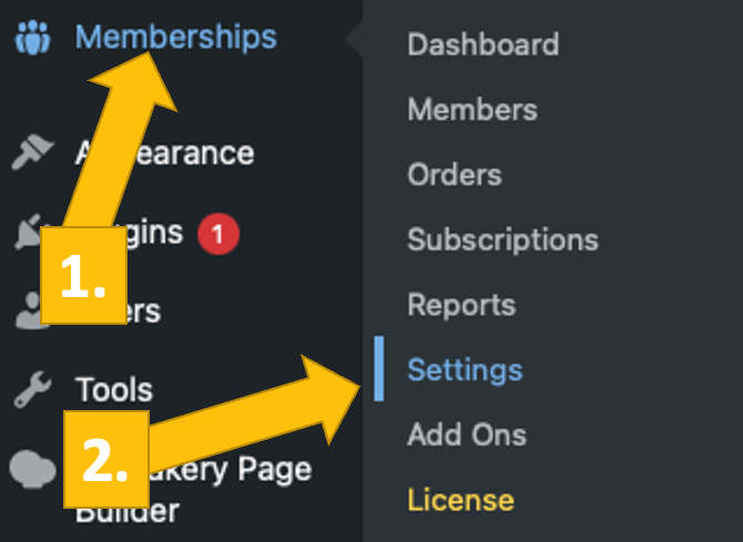 pmpro-settings Open PMPro settings