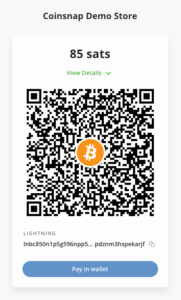 qr-code Bitcoin payment QR code in PMPro