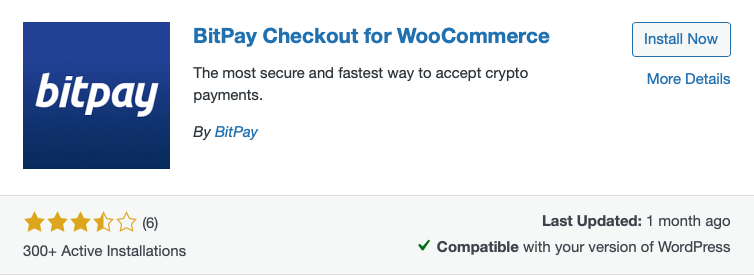 bitpay-woocommerce-bitcoin-payment-plugin BitPay's WooCommerce Bitcoin Payment Plugin on WordPress