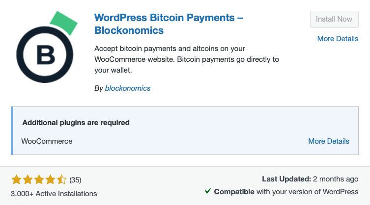 blockonomice-woocommerce-bitcoin-payment-plugin Blockonomics's WooCommerce Bitcoin Payment Plugin on WordPress