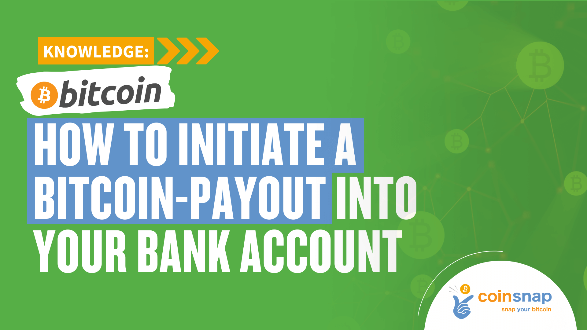 Accept Bitcoin-payout into a bank account