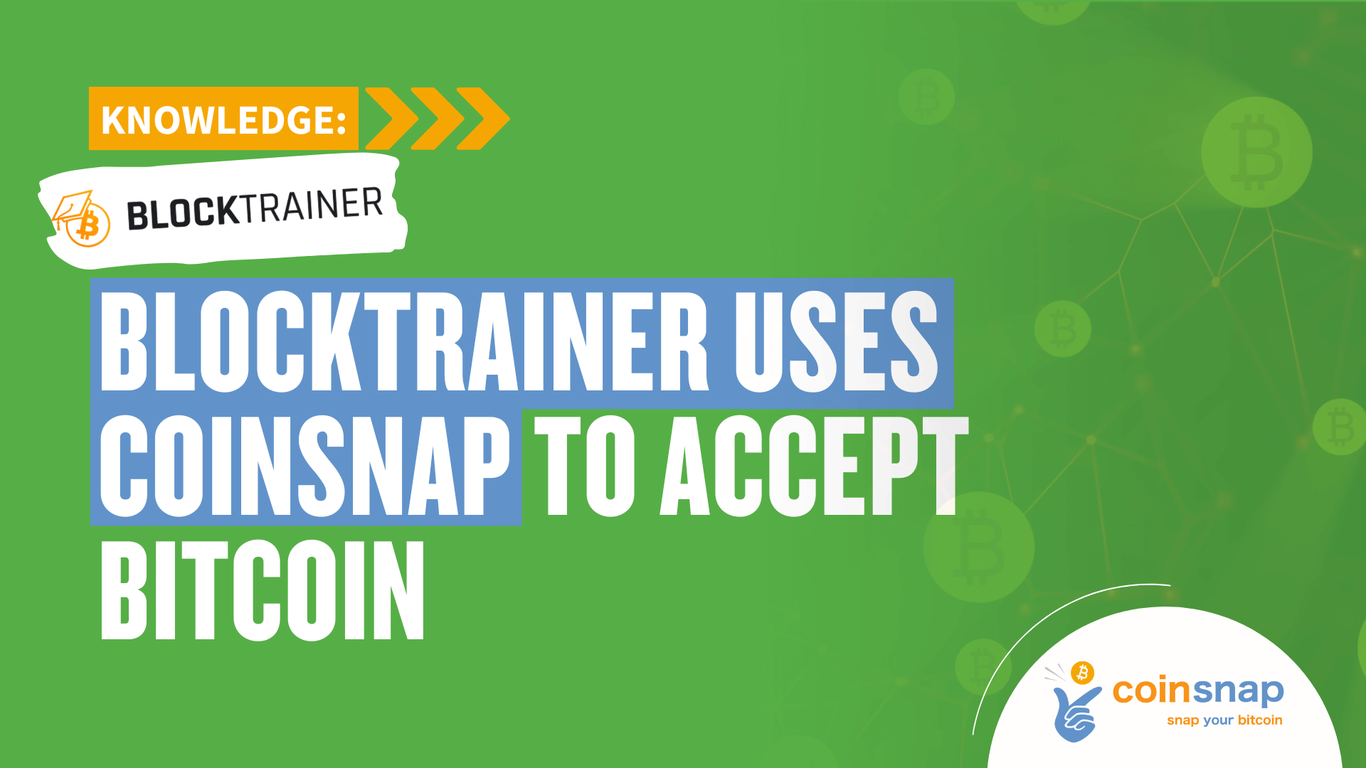 Blocktrainer uses Coinsnap for Bitcoin payments