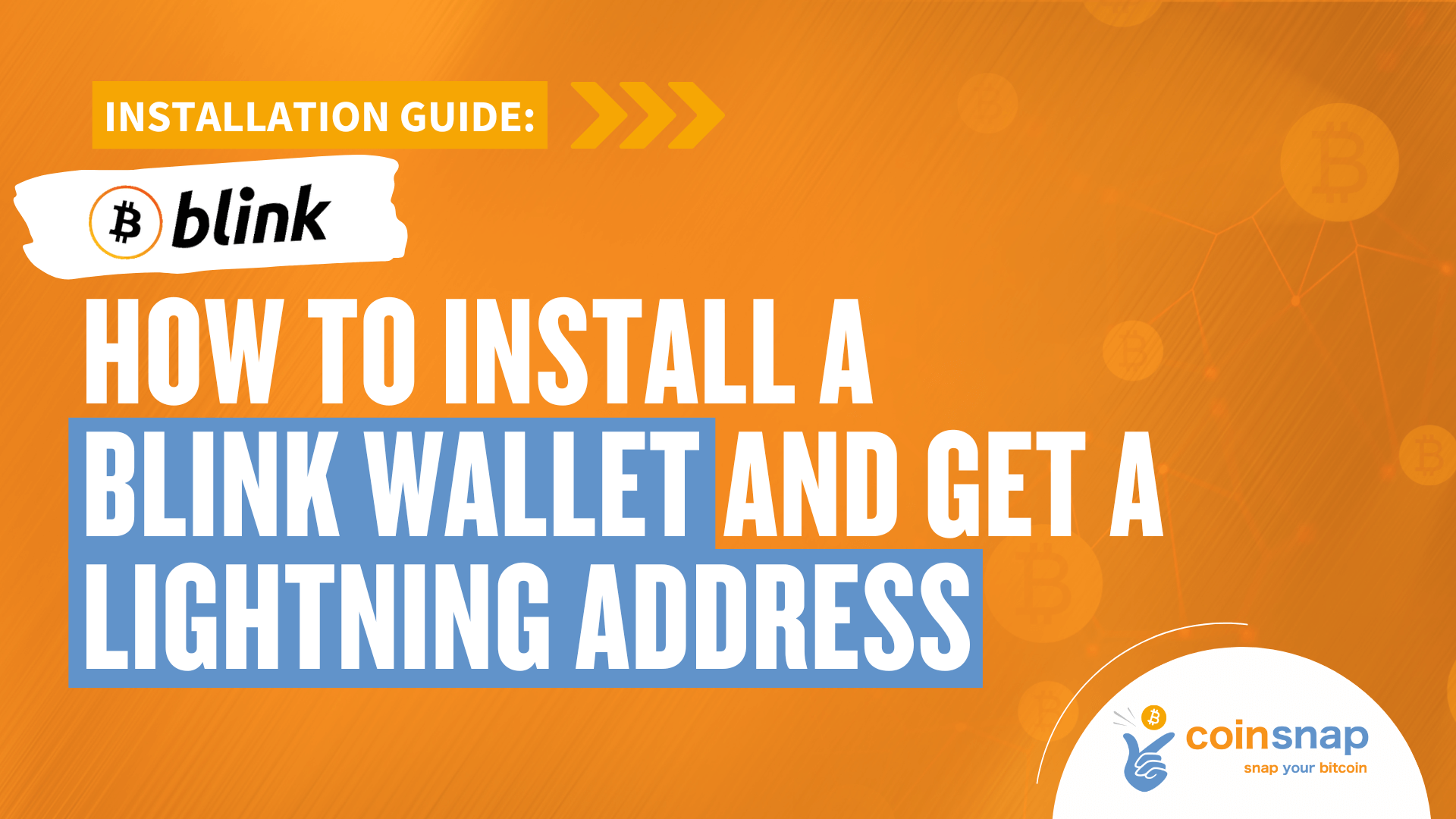 How to install a Blink wallet and get a Lightning address to accept Bitcoin