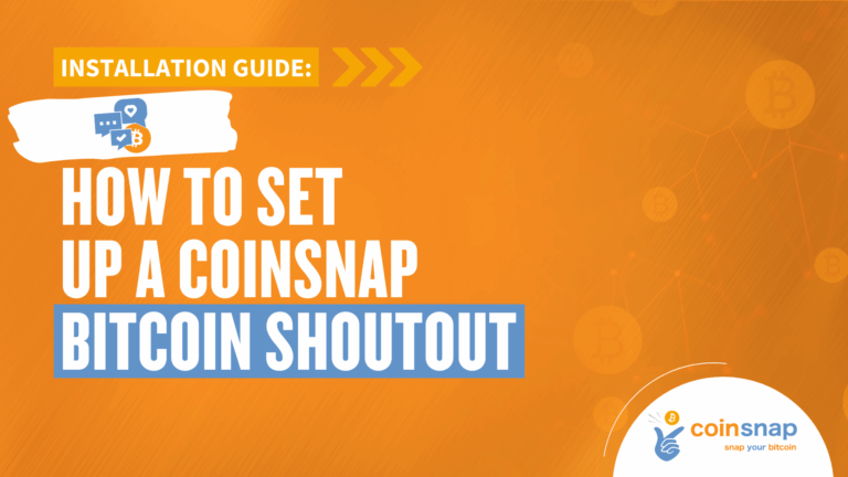 Coinsnap Bitcoin Shoutout