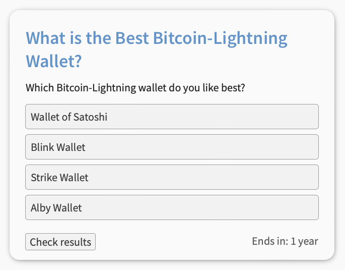 A Bitcoin Voting form