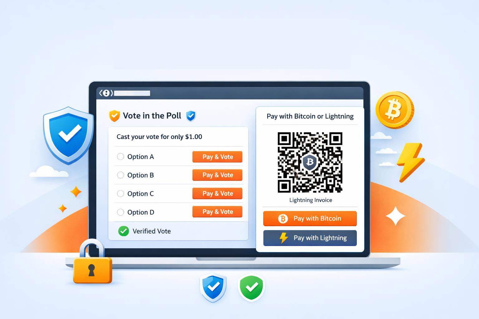 Coinsnap Bitcoin Voting Plugin – Paid WordPress Polls
