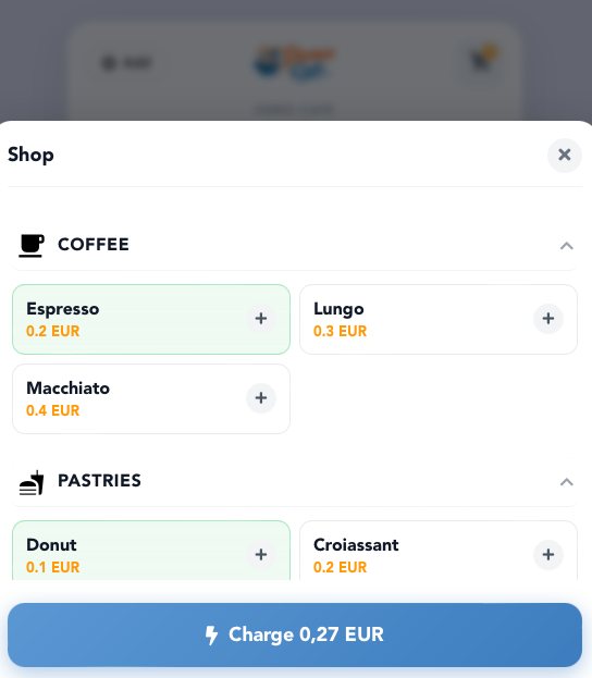 Adding purchases to bill in Bitcoin PoS