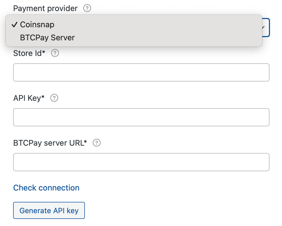 Connect your payment provider