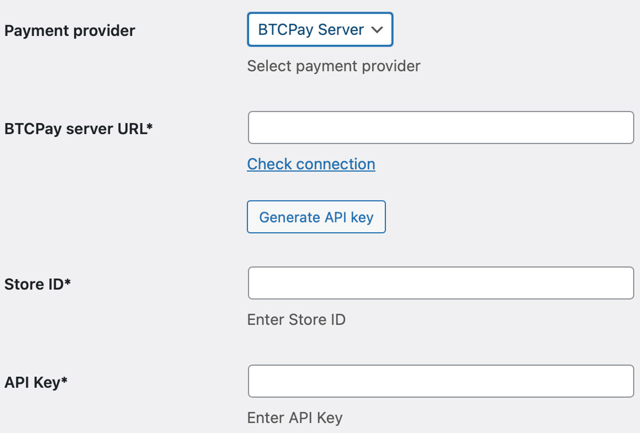 Connect your BTCPay Server with the plugin
