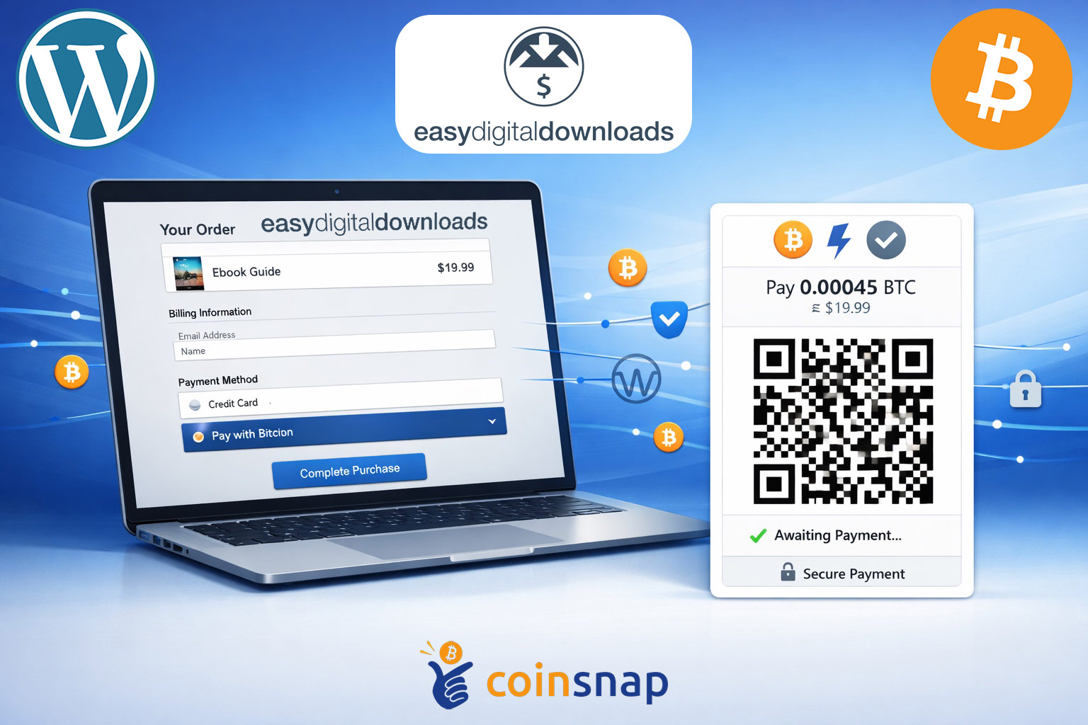 Easy Digital Downloads Bitcoin Payment Plugin | Coinsnap