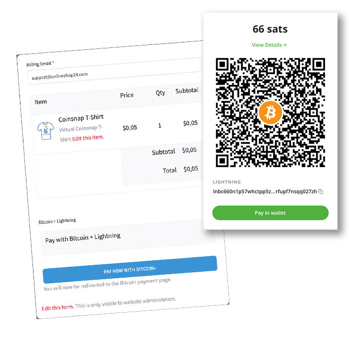 Build a smooth, frictionless Bitcoin payment process