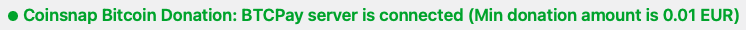 Plugin is connected to Bitcoin payment gateway