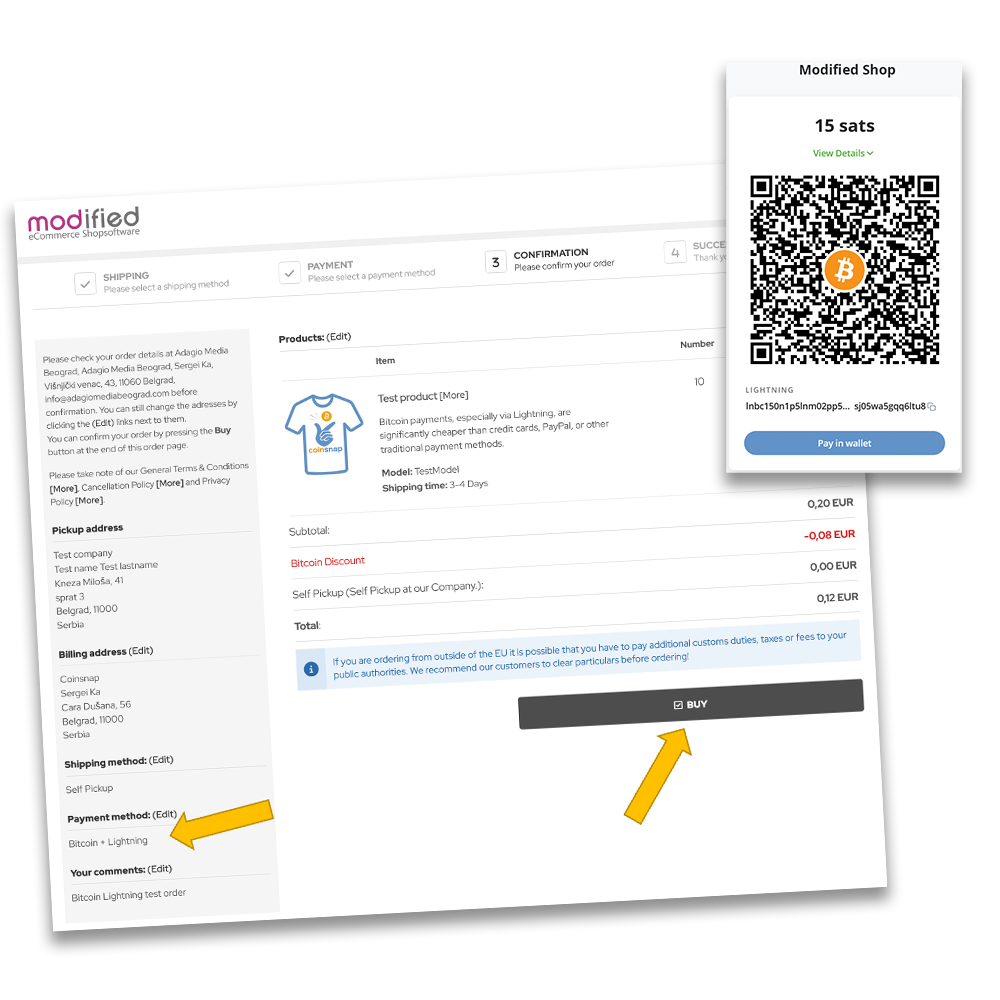 Enable Bitcoin Payments in Your Modified Shop Checkout