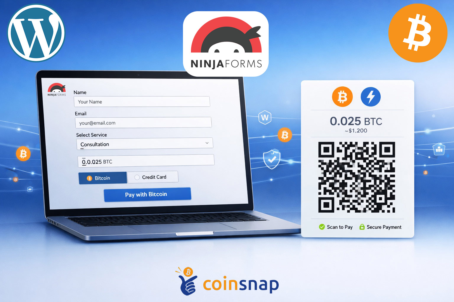Ninja Forms WordPress Bitcoin Payment Plugin | Coinsnap
