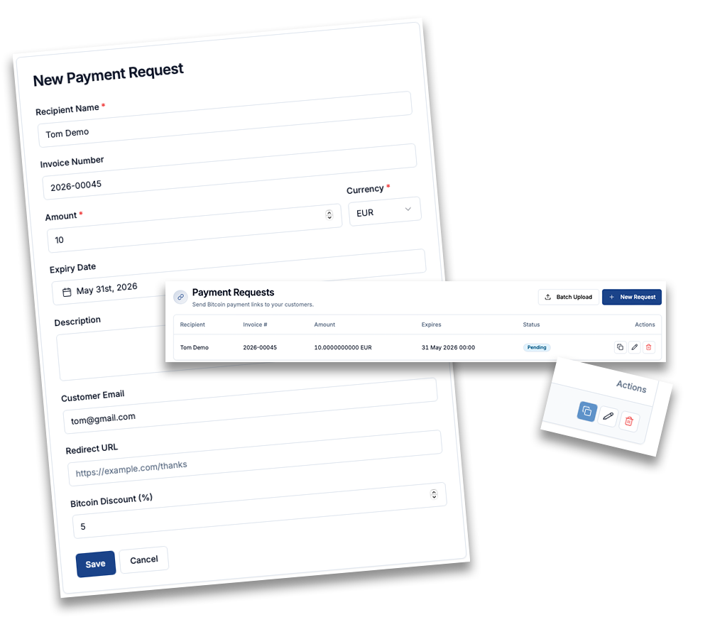 Configuration of a Payment Link