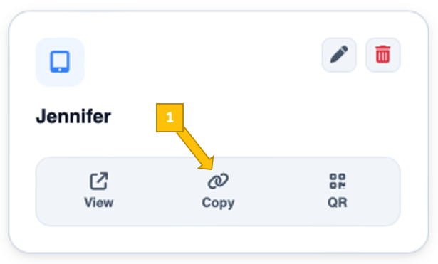 Save the URL of your terminal