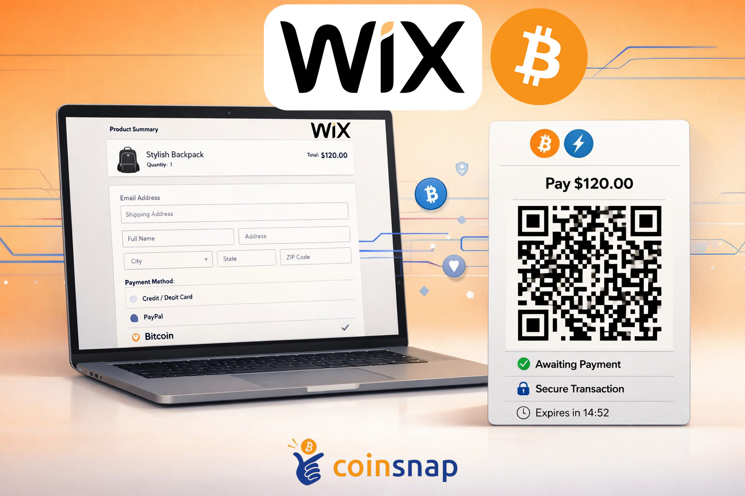WIX Bitcoin Payment Module | Coinsnap