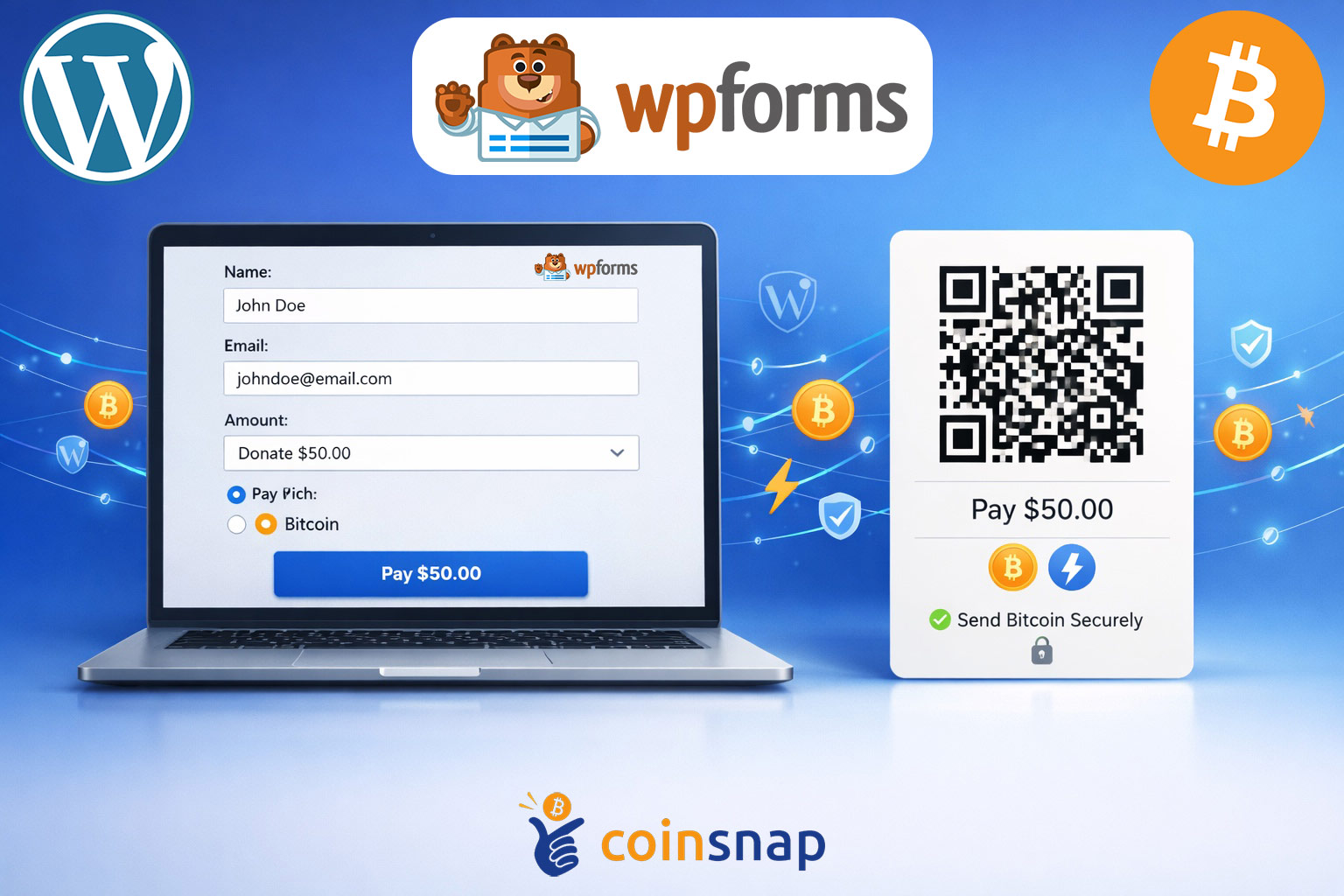 WPForms WordPress Bitcoin Payment Plugin | Coinsnap
