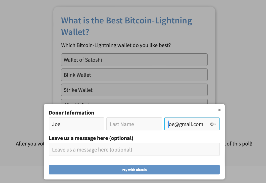 Choose from up to four options