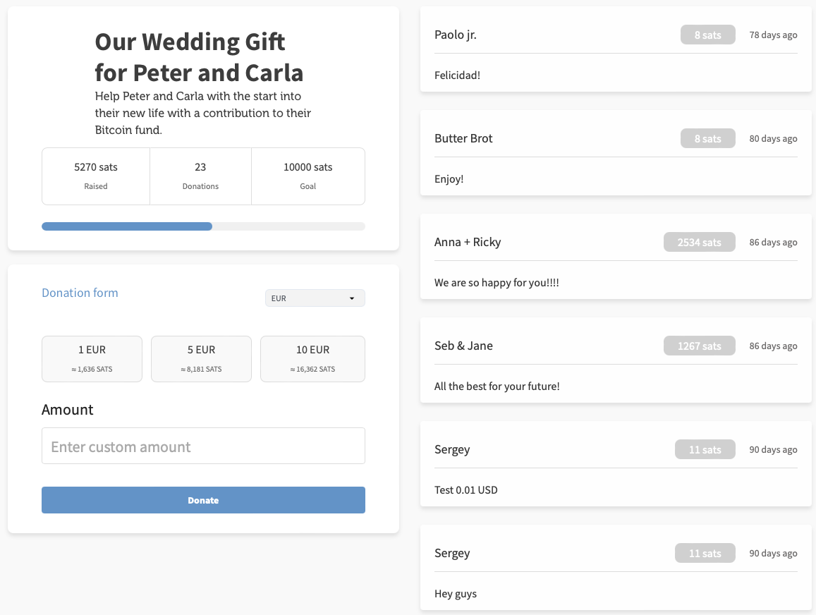 Message-Enabled Contribution Form (Shoutout)