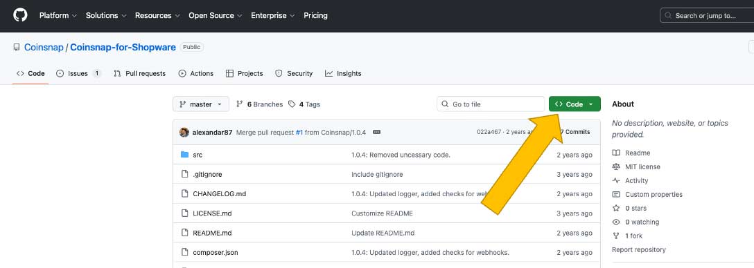 Find the module ZIP file for downloading
