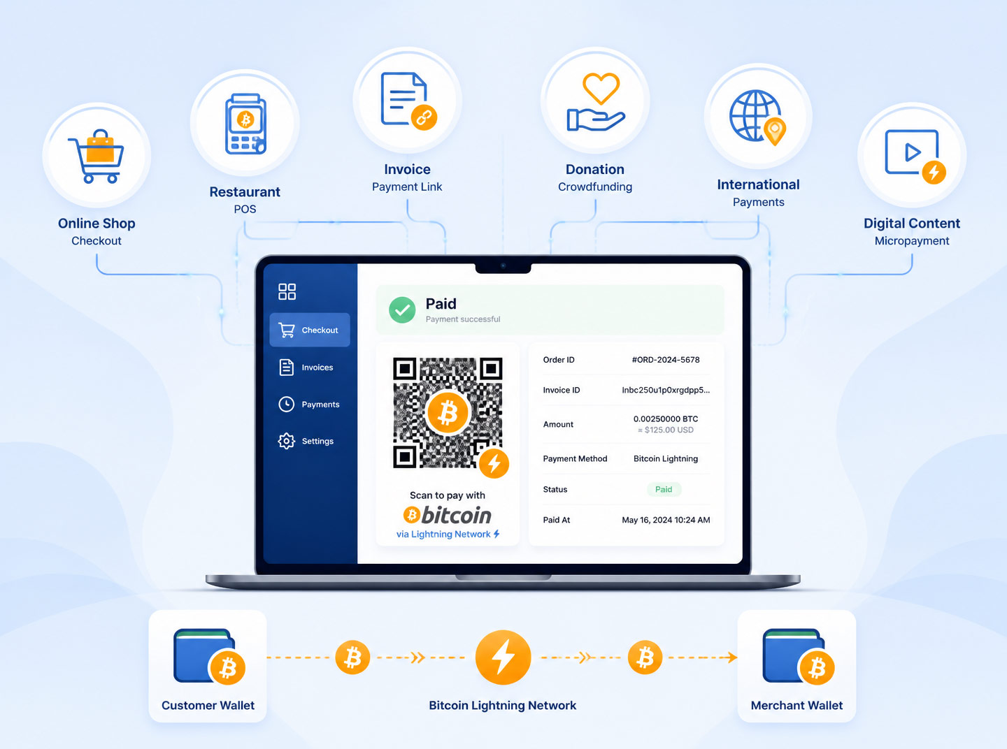 accept lightning payments in any kind of business