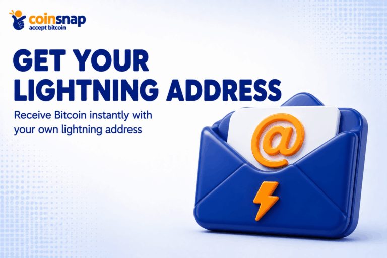 Envelope icon with a lightning bolt symbolizing a lightning address for receiving Bitcoin