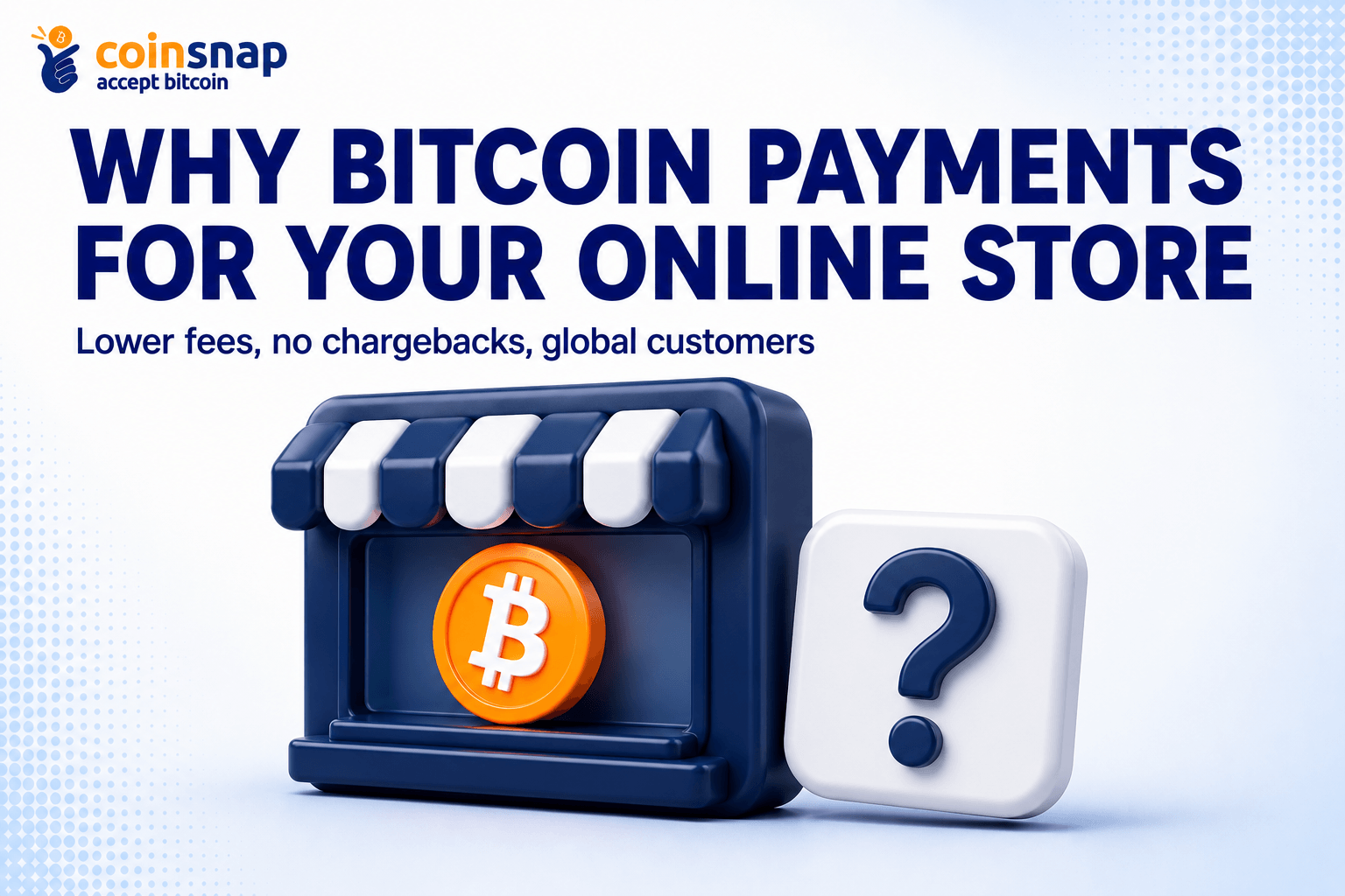 Online storefront with a Bitcoin coin illustrating why Bitcoin payments matter for online stores