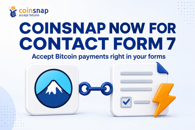 Contact Form 7 and form logos showing the new Coinsnap integration